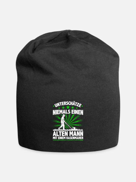 Gärtner Unterschätze Niemals Einen Alten Mann Mit - Jersey-Beanie - Schwarz