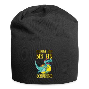 Schulanfang Hurra Ich Bin Ein Schulkind Einschulun - Jersey-Beanie - Schwarz - Vorne