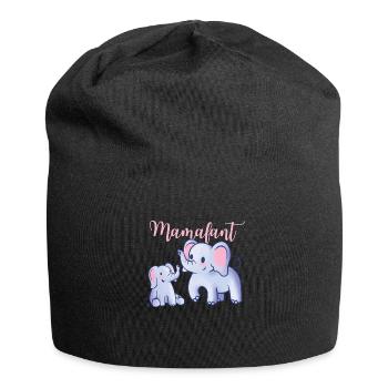 Meilleur maman maman maman maman éléphant - Bonnet en jersey - noir - Devant