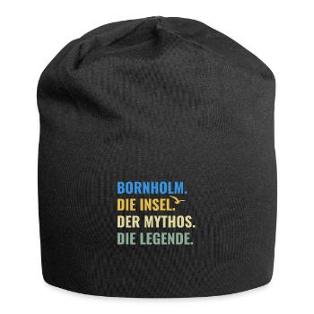 Bornholm Dänemark Insel Urlaub Danmark - Jersey-Beanie - Schwarz - Vorne