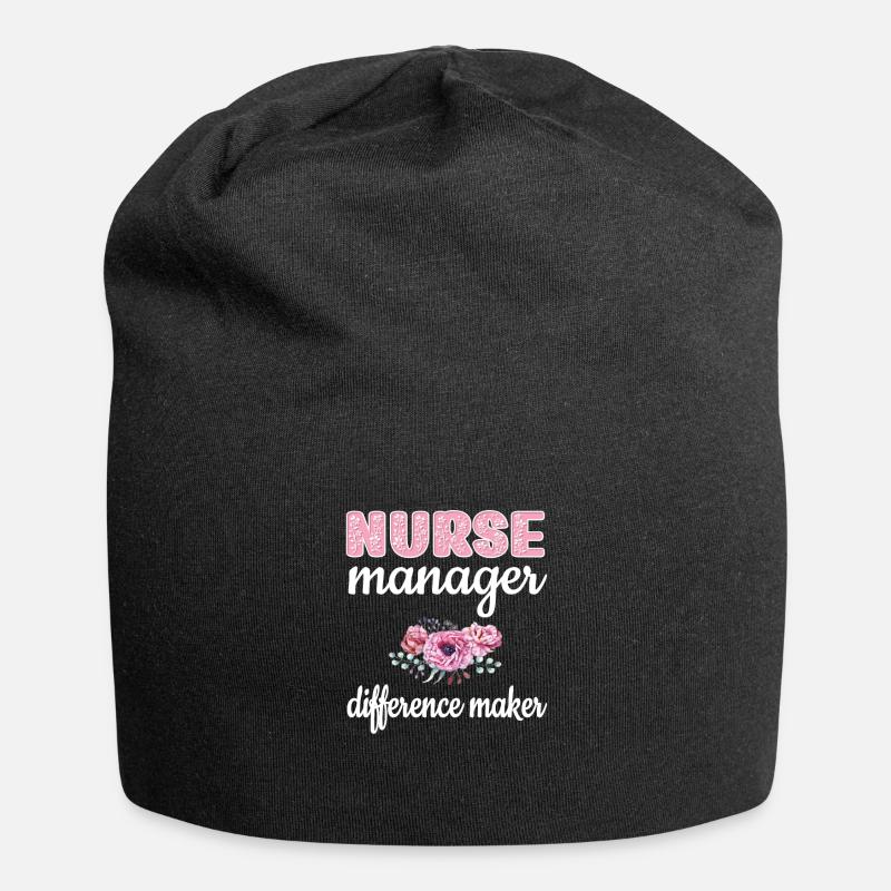 Oberschwester Geschenk Krankenschwestern-Manager - Jersey-Beanie - Schwarz