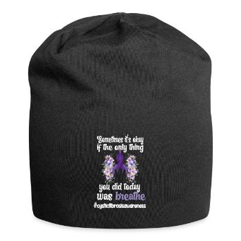 Cystic fibrosis fighter cystic fibrosis disease - Jersey Beanie - black - Front