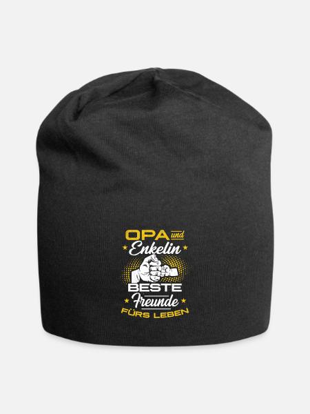 Opa Und Enkelin Beste Freunde Fürs Leben - Jersey-Beanie - Schwarz