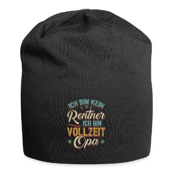 Ich Bin Kein Rentner Ich Bin Vollzeit Opa Großvate - Jersey-Beanie - Schwarz - Vorne