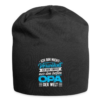 Ich Bin Nicht Verwöhnt Habe Einfach Den Besten Opa - Jersey-Beanie - Schwarz - Vorne