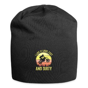 Motocross I Like It Loud Fast And Dirty Dirtbike - Jersey Beanie - black - Front