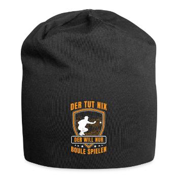 Der Tut Nix Der Will Nur Boule Spielen Botcha Peta - Jersey-Beanie - Schwarz - Vorne