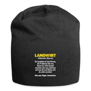 Landwirt Definition Bauer Traktor Fahrer Agrar Tre - Jersey-Beanie - Schwarz - Vorne