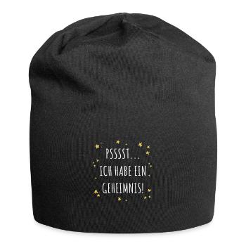 Psssst Ich Habe Ein Geheimnis Nachwuchs Schwanger - Jersey-Beanie - Schwarz - Vorne