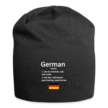 Deutscher Deutschland Flagge Deutsche Wurzeln - Jersey-Beanie - Schwarz - Vorne