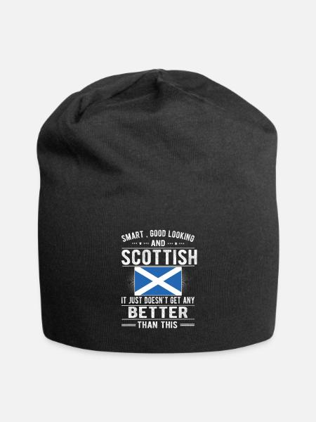 Proud Scotsman Scotland Scottish origin - Jersey Beanie - black