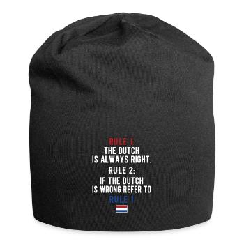 Dutch Netherlands Dutch roots - Jersey Beanie - black - Front