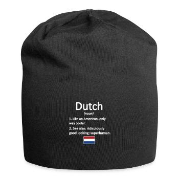 Dutch Netherlands Dutch roots - Jersey Beanie - black - Front