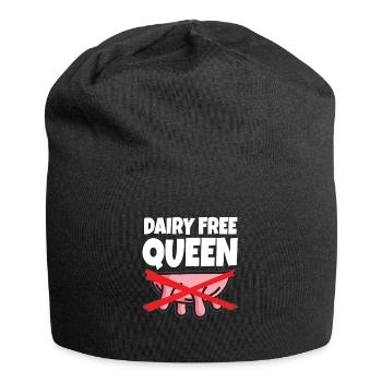 Dairy-free Queen Lactose Intolerance Oat Milk - Jersey Beanie - black - Front