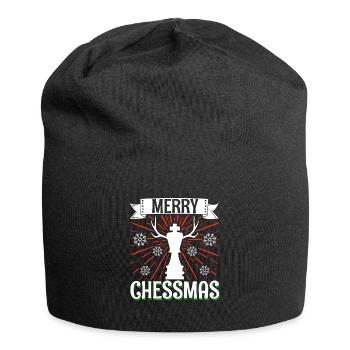 Chess Player Merry Chessmas Game - Jersey-Beanie - Schwarz - Vorne