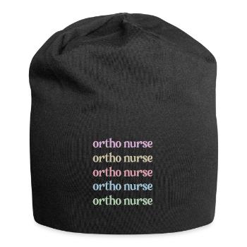 Orthopädische Krankenschwester Orthopädie Pfleger - Jersey-Beanie - Schwarz - Vorne