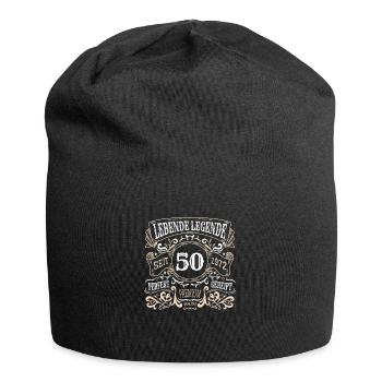 50 years of living legend Since 1972 50th birthday - Jersey Beanie - black - Front