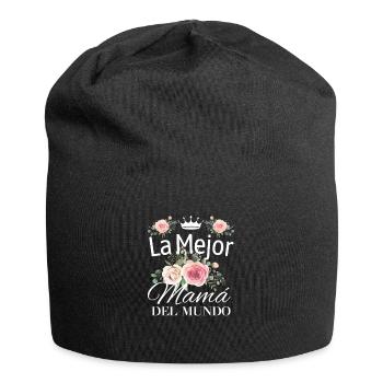 Die Beste Mutter Der Welt Spanisches Zitat Mutter - Jersey-Beanie - Schwarz - Vorne