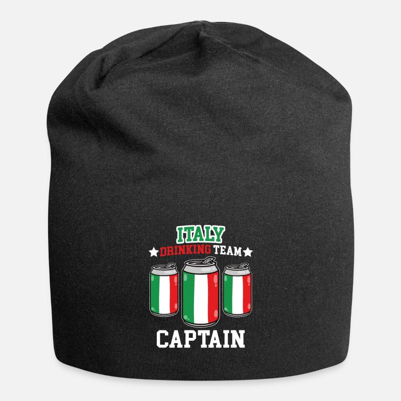 Capitaine de l’équipe italienne de buveurs - Bonnet en jersey - noir
