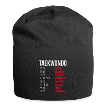 TKD Korean Martial Arts Tae Kwon - Jersey-Beanie - Schwarz - Vorne