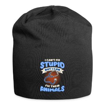 Fun Tierarzt Witz Tierarzt Tierarzt - Jersey-Beanie - Schwarz - Vorne