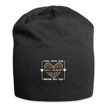 Proud IUI Mama IUI Intrauterine Insemination Mama - Jersey Beanie - black - Front