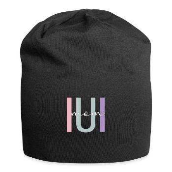 Proud IUI Mama IUI Intrauterine Insemination Mama - Jersey Beanie - black - Front