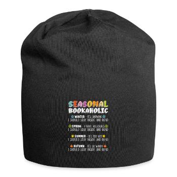 Bookaholic saisonnier pour les amateurs de livres - Bonnet en jersey - noir - Devant