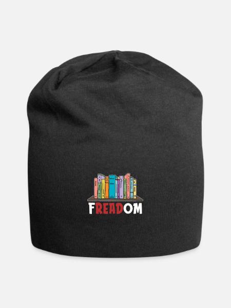 Freadom Für Buchliebhaber - Jersey-Beanie - Schwarz