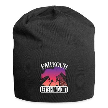 Parkour Freerunning Traceur - Jersey-Beanie - Schwarz - Vorne