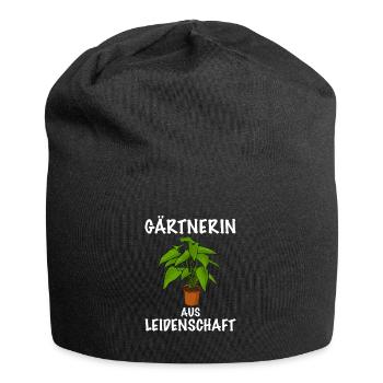Gärtnerin Leidenschaft für Gärtner Frauen Garten - Jersey-Beanie - Schwarz - Vorne