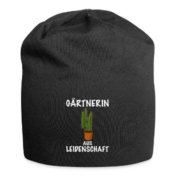 Gärtnerin Leidenschaft für Gärtner Frauen Garten - Jersey-Beanie - Schwarz - Vorne