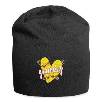 Grammy Oma Eines Softballspieler Softball Grammy - Jersey-Beanie - Schwarz - Vorne