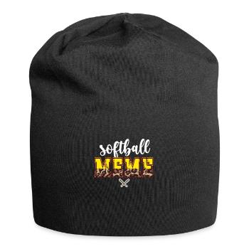Meme Oma Eines Softballspieler Softball Meme - Jersey-Beanie - Schwarz - Vorne