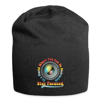 Photography Camera Lens Retro In A - Jersey-Beanie - Schwarz - Vorne