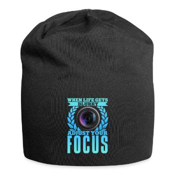 Photography Camera Lens Flowers - Jersey-Beanie - Schwarz - Vorne