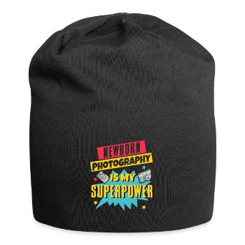 Photography Camera Lens Retro - Jersey-Beanie - Schwarz - Vorne
