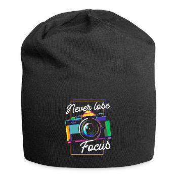 Photography Camera Lens Retro - Jersey-Beanie - Schwarz - Vorne