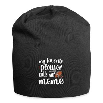 Football Meme Grandma Of Football Player Meme - Jersey-Beanie - Schwarz - Vorne