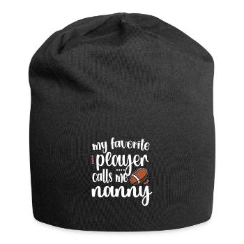 Football Nanny Grandma Of Football Player Nanny - Jersey-Beanie - Schwarz - Vorne