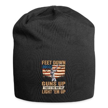 Jäger Feet Down Guns Up Entenjagd - Jersey-Beanie - Schwarz - Vorne