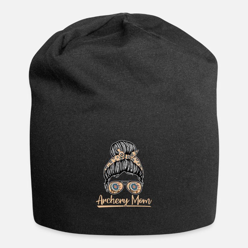 Mère de tir à l’arc pour les amateurs de tir à l’arc - Bonnet en jersey - noir
