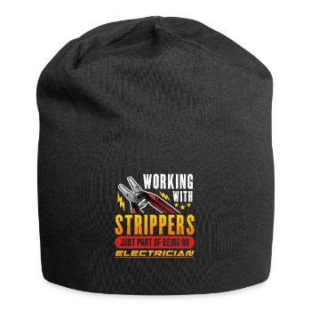 Travailler avec Strippersg Electrician - Bonnet en jersey - noir - Devant
