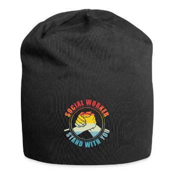 School Social Work Month Retro - Jersey Beanie - black - Front
