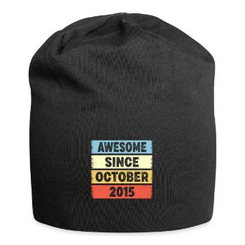 7 Years Old Awesome Since October 2015 7th - Jersey Beanie - black - Front