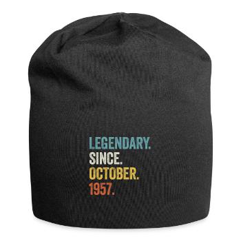 Legendary Since October 1957 65. Geburtstag - Jersey-Beanie - Schwarz - Vorne