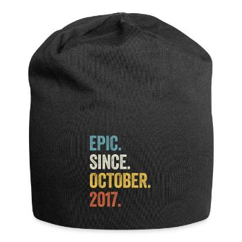5 Years Old Epic Since October 2017 5th Birthday - Jersey Beanie - black - Front