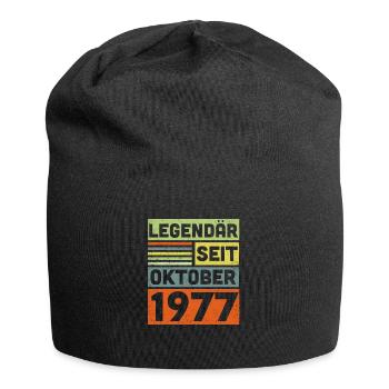 45 Jahre Legendär Seit Oktober 1977 45. Geburtstag - Jersey-Beanie - Schwarz - Vorne