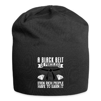 Karate Belt Gi Uniform A Black - Jersey-Beanie - Schwarz - Vorne