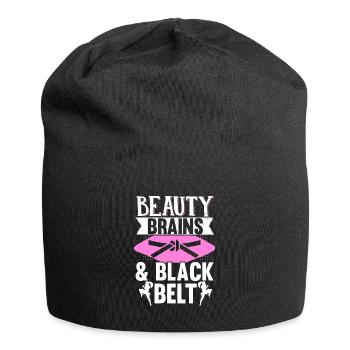 Karate Black Belt Gi Uniform Women - Jersey-Beanie - Schwarz - Vorne